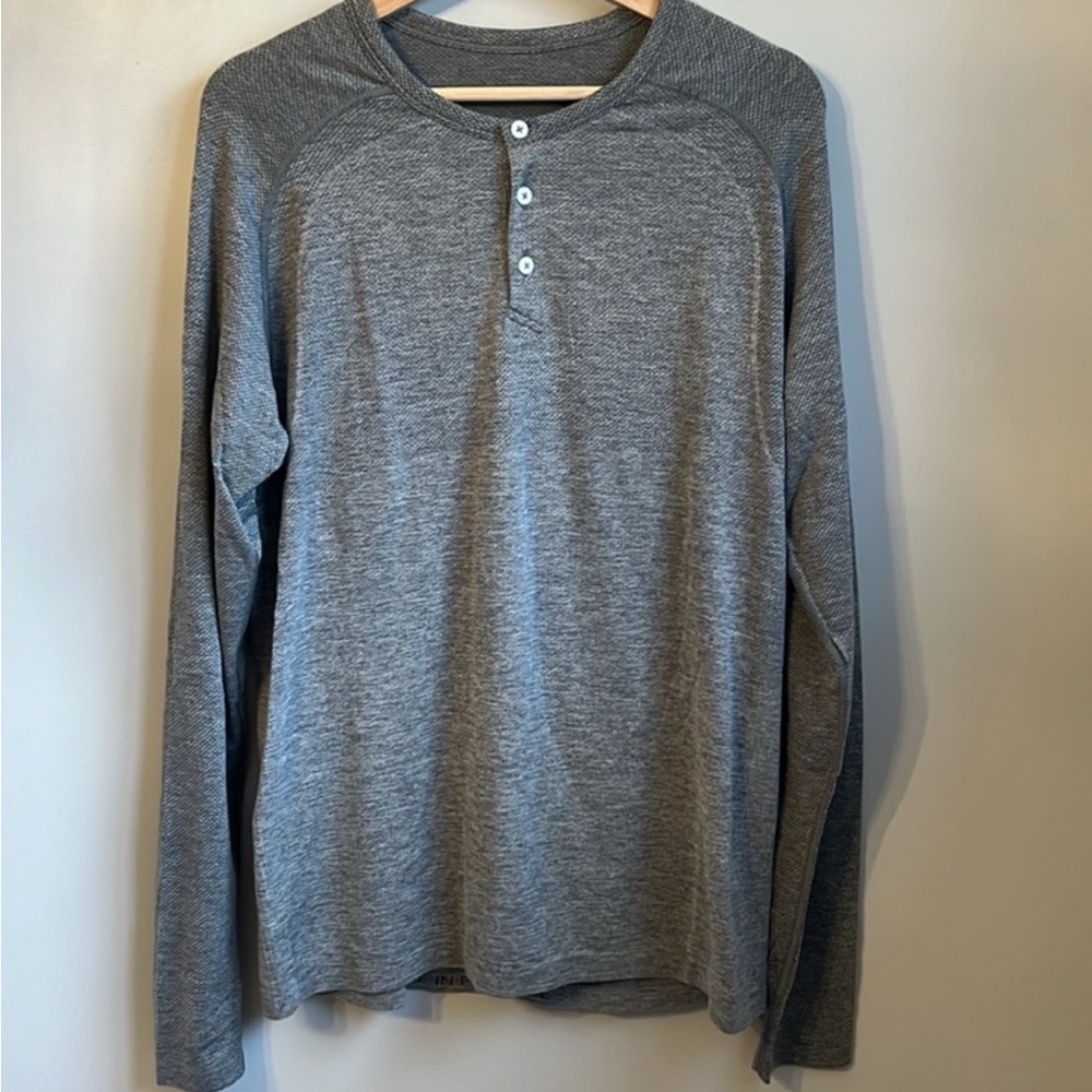 Lululemon Metal Vent Tech Long Sleeve Henley 2.0 SZ L